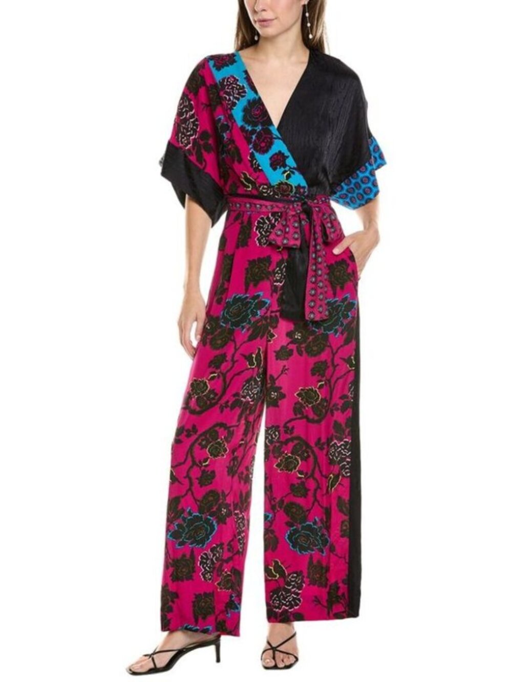 Diane Von Furstenberg Rinna Jumpsuit China Vine Pink/Barrier Reef